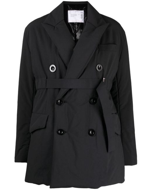 Sacai double-breasted padded trench coat