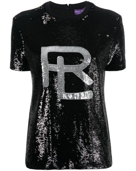 Ralph Lauren Collection logo sequin T-shirt