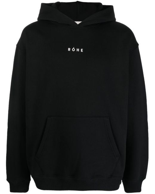 Róhe logo-print long-sleeved hoodie