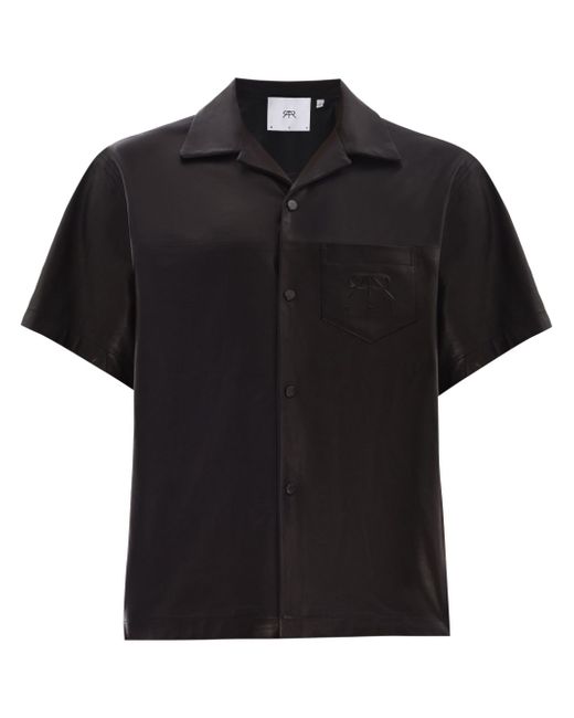 Rta short-sleeve leather shirt