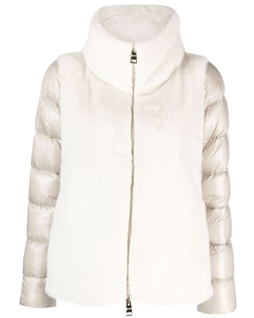 Herno panelled quilted jacket