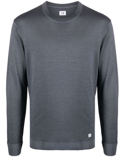 CP Company logo-patch ribbed jumper