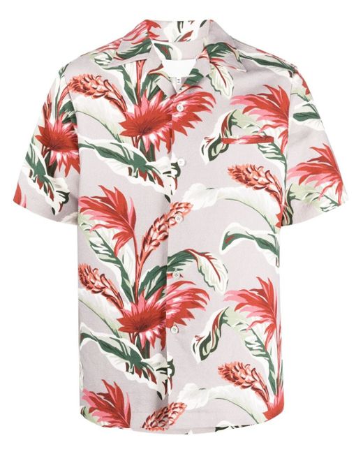 Maison Margiela floral-print short-sleeve shirt