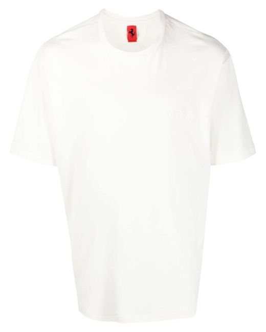 Ferrari embossed-logo cotton T-shirt