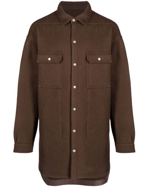Rick Owens press-stud fastening shirt coat