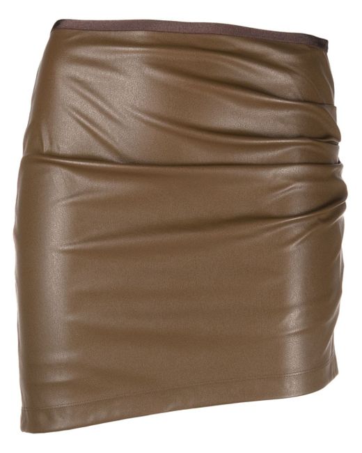 Helmut Lang ruched asymmetric skirt