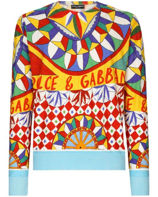 Dolce & Gabbana geometric-print jumper