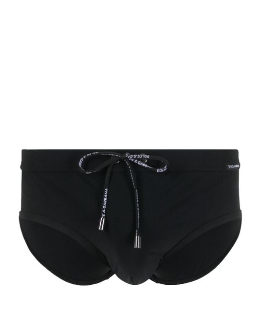 Dolce & Gabbana logo-patch swim trunks