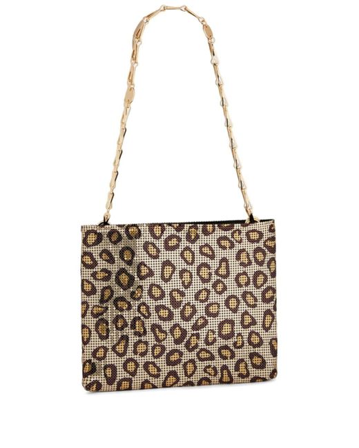 Rabanne Pixel leopard-print shoulder bag