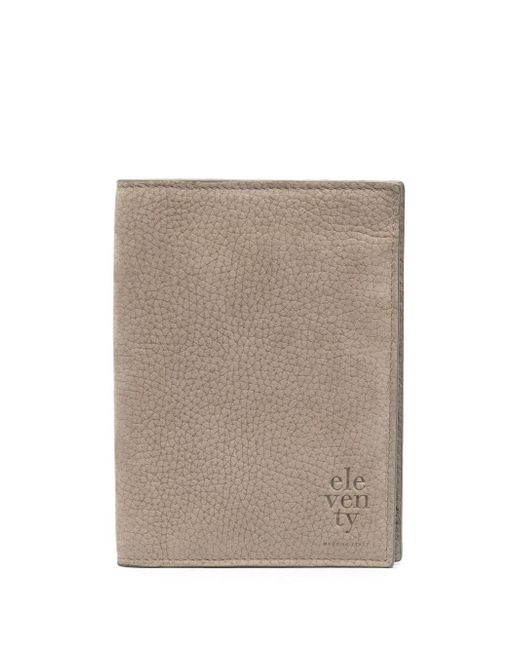 Eleventy logo-debossed bi-fold leather wallet