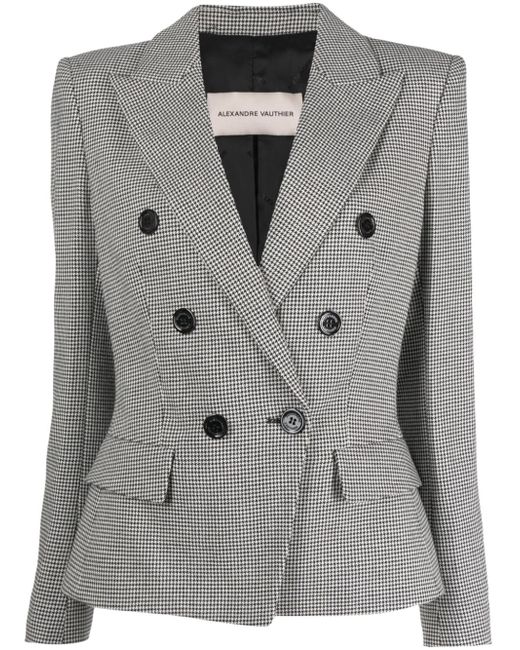 Alexandre Vauthier check-print double-breasted blazer