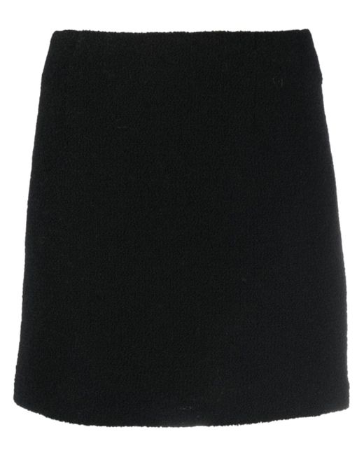 Tagliatore wool blend fleece miniskirt
