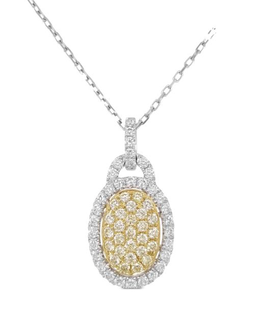 HYT Jewelry 18kt yellow gold and platinum diamond necklace
