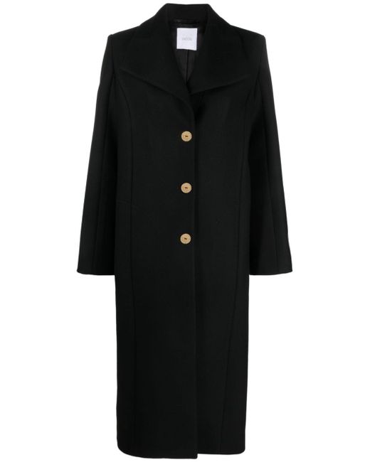 Patou single-breasted wool-blend coat