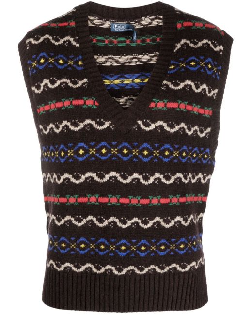 Polo Ralph Lauren intarsia V-neck knitted vest