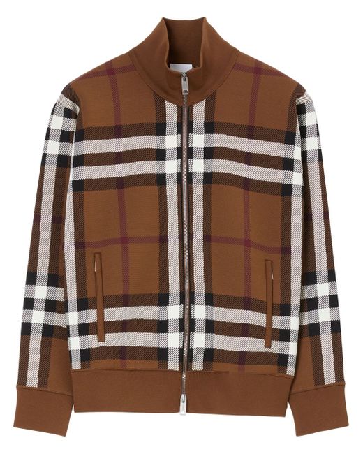Burberry check-print zip-up jacket