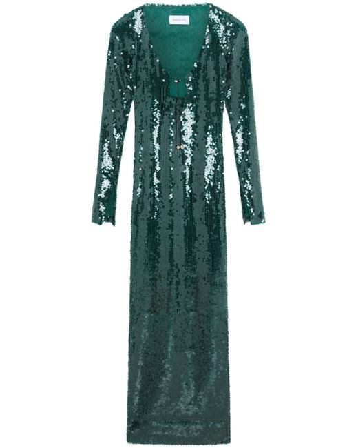 16Arlington sequin-embellished long-sleeve maxi dress