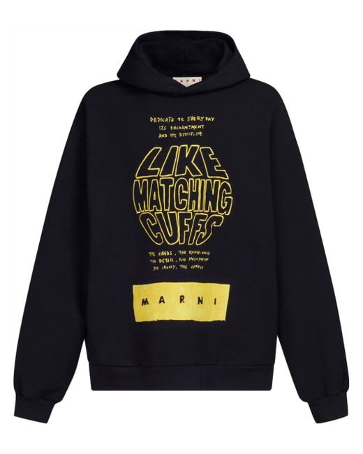 Marni slogan-print hoodie