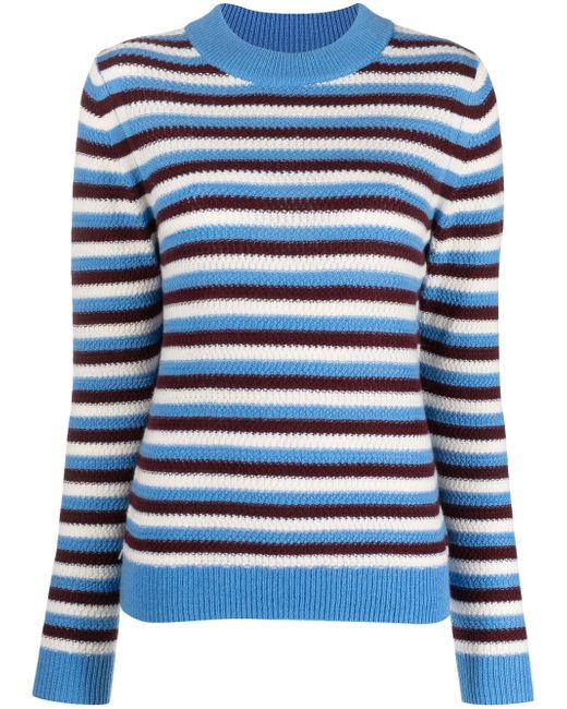 Chinti And Parker striped basket-weave jumper