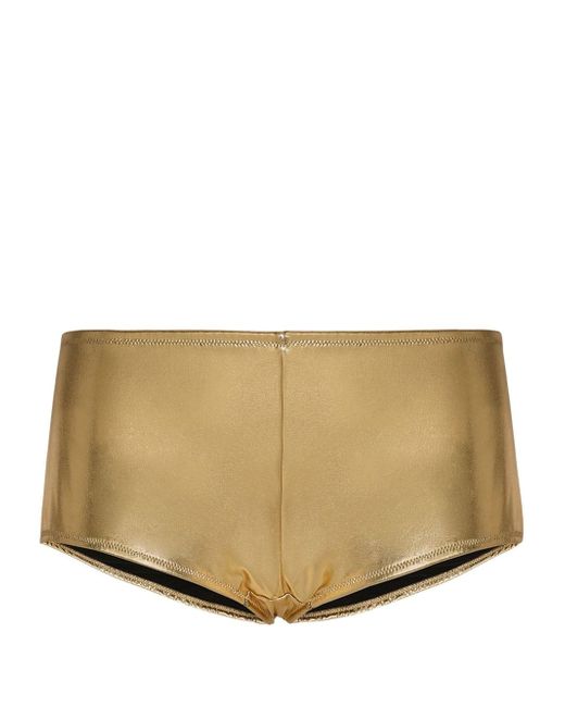 Dolce & Gabbana metallic-effect bikini bottoms