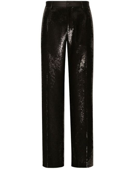 Dolce & Gabbana pressed-crease straight-leg trousers