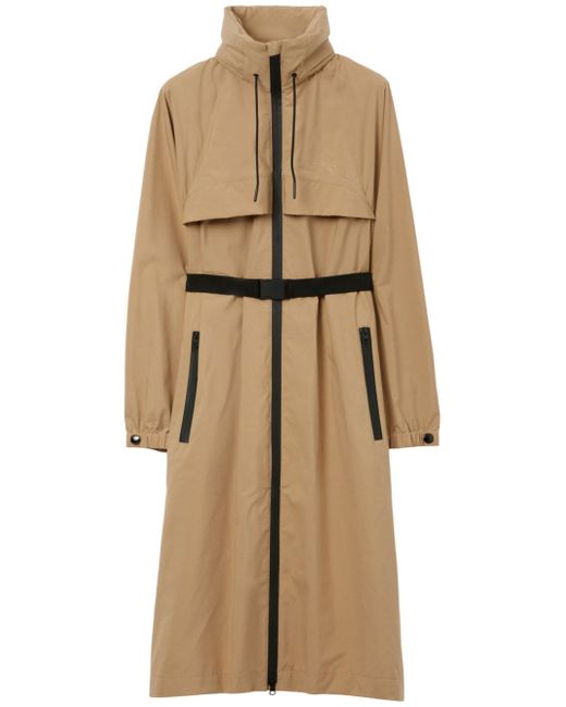 Burberry belted hooded coat