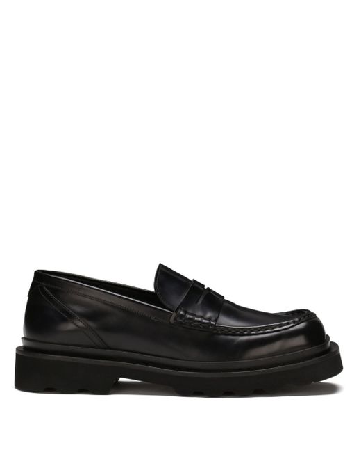 Dolce & Gabbana penny-slot leather loafers