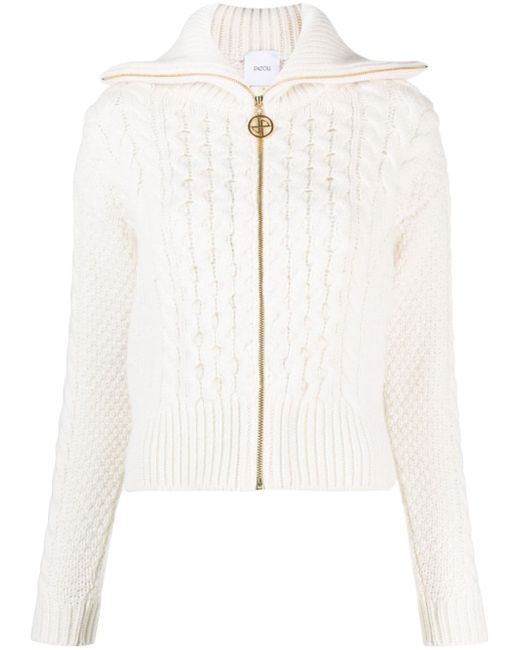 Patou zip-fastening knitted jumper
