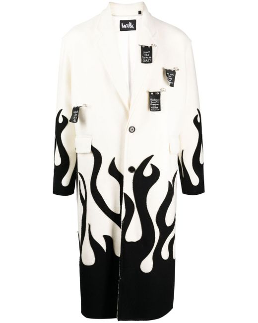Haculla Up In Flames single-breasted wool coat