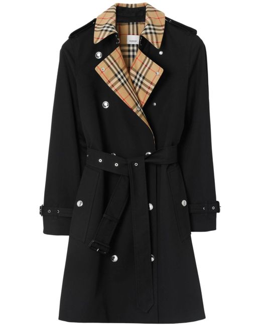 Burberry Vintage Check-trim trench coat