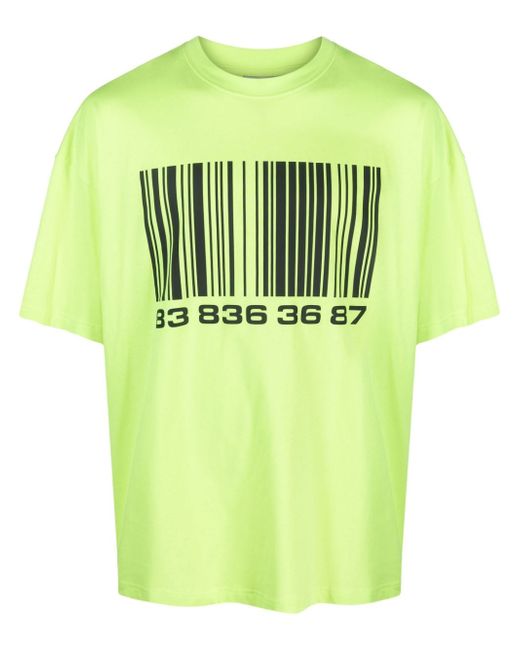 Vtmnts barcode-print T-shirt