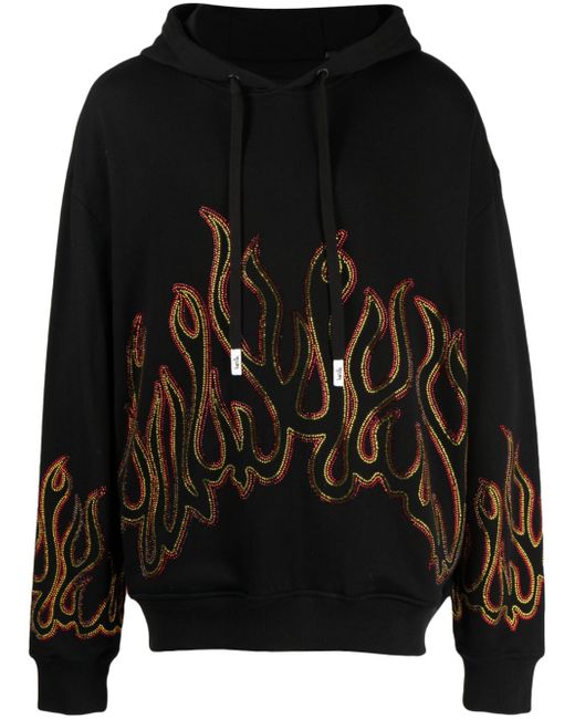 Haculla Up In Flames studded hoodie