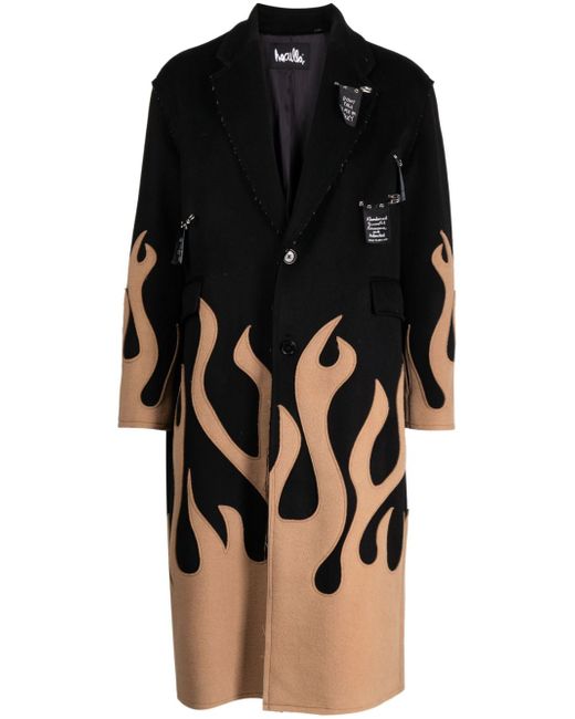 Haculla Up In Flames single-breasted wool coat