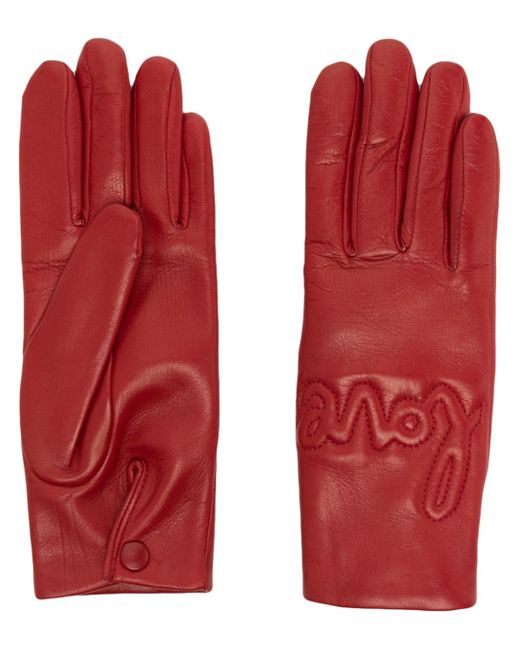 Agnelle decorative-stitching gloves