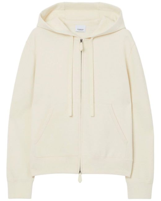 Burberry zip-up drawstring hoodie