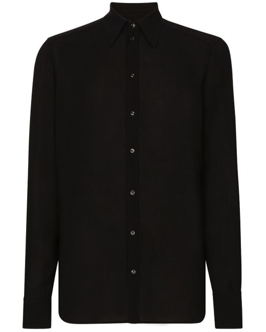 Dolce & Gabbana straight-point collar shirt