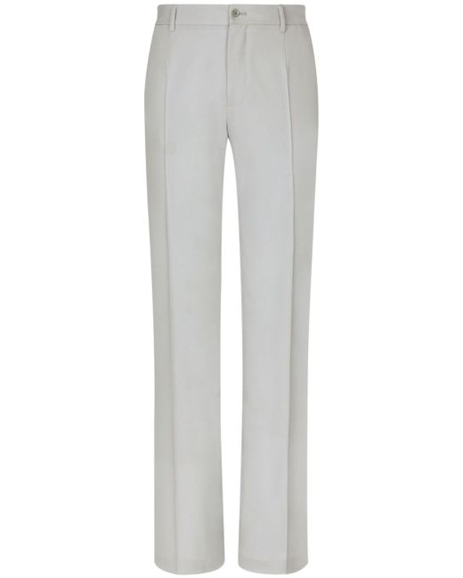 Dolce & Gabbana pressed-crease tailored-cut trousers