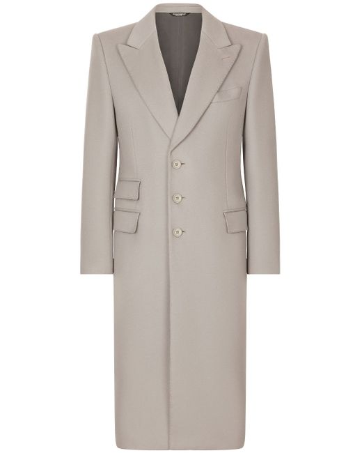 Dolce & Gabbana single-breasted cashmere coat
