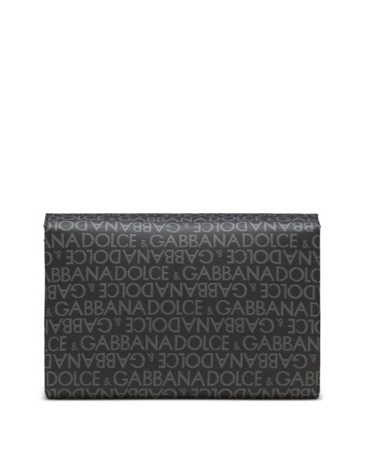 Dolce & Gabbana logo-print leather shoulder bag
