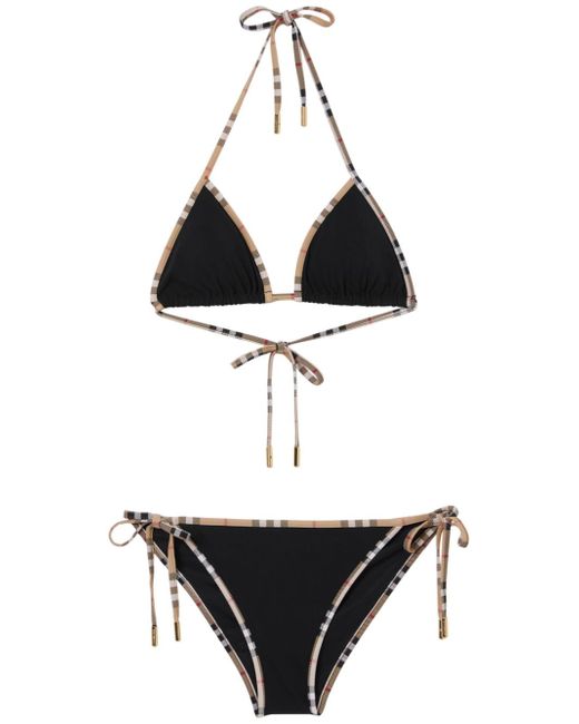 Burberry Vintage Check-trim triangle bikini