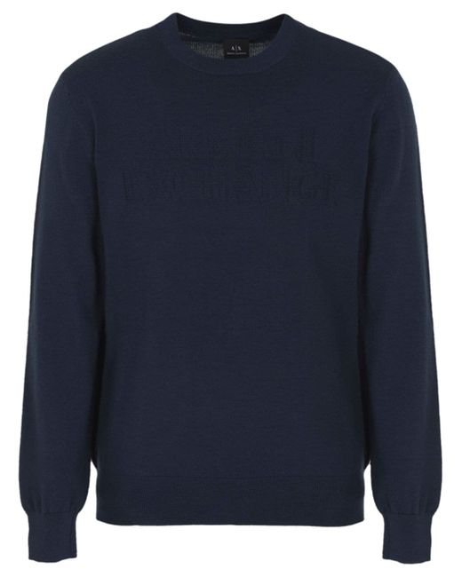 Armani Exchange intarsia-knit logo jumper
