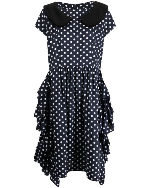 Comme Des Garçons Comme Des Garçons polka-dot print ruffle-detailing dress