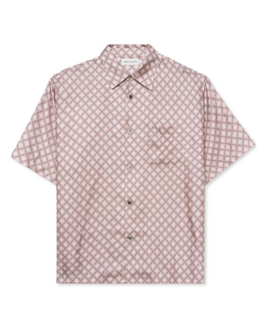 John Elliott lozenge-print shirt