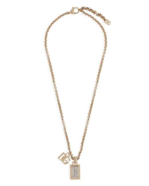 Dolce & Gabbana logo-lettering chain-link detailing necklace