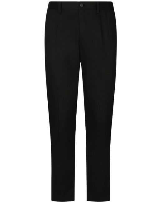 Dolce & Gabbana logo-embossed tailored trousers