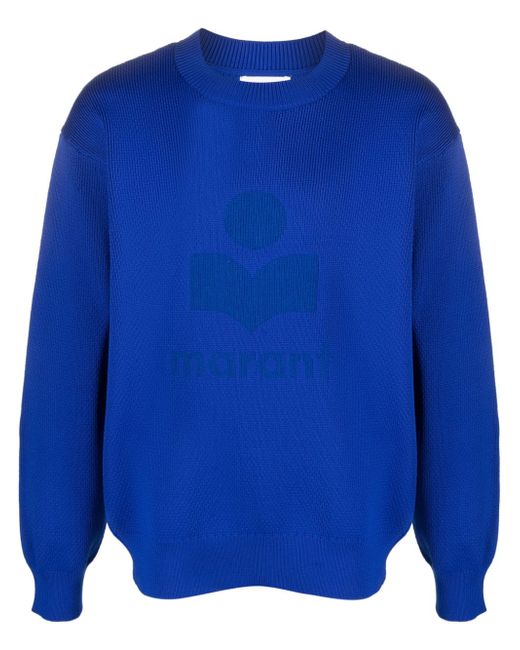 Marant logo-jacquard fine-knit sweatshirt