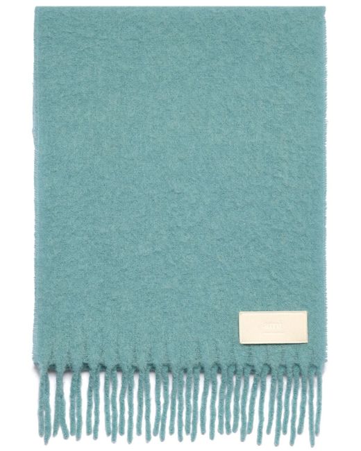 AMI Alexandre Mattiussi fringed alpaca-wool scarf