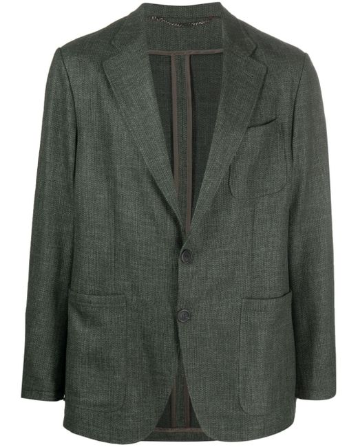Canali single-breasted wool-blend blazer