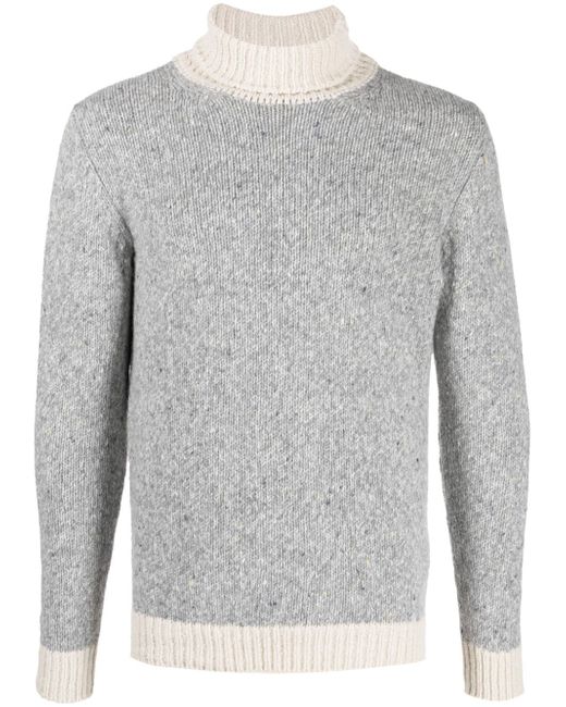 Eleventy contrasting-trim wool-blend jumper