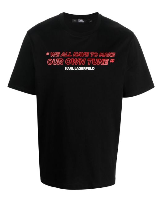 Karl Lagerfeld slogan-print T-shirt